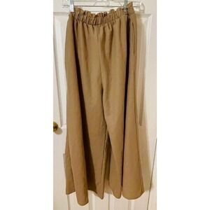 Story Brown Pants Size Large Elastic Waist-Wide Leg New With Tags